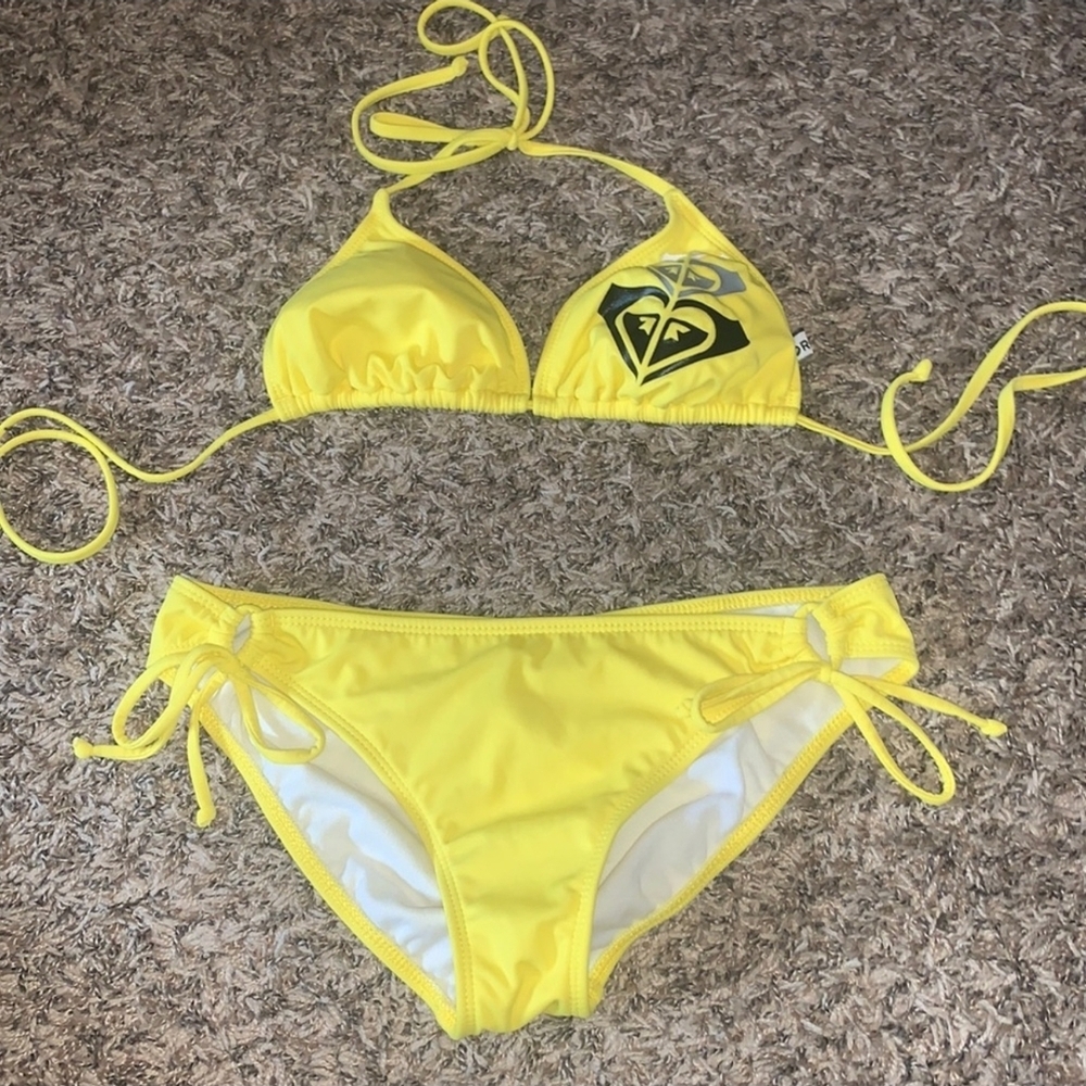 Roxy  Woman Bright Yellow Bikini Set